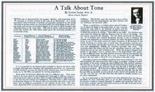 Load image into Gallery viewer, Lloyd Loar article about tone / F-5 mandolin tone