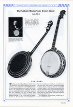 Load image into Gallery viewer, This Gibson catalog describes the features of the style 5 mastertone banjo