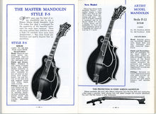 Load image into Gallery viewer, This catalog reprint includes all of the mandolin models Gibson was making in 1934.