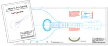Load image into Gallery viewer, Gibson A1 mandolin drawings (blueprints) for constructing an oval soundhole mandolin with Ultimate Bluegrass Mandolin Construction Manual