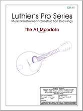 Load image into Gallery viewer, Gibson A1 mandolin drawings (blueprints) for constructing an oval soundhole mandolin with Ultimate Bluegrass Mandolin Construction Manual