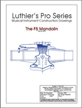 Load image into Gallery viewer, F5 mandolin blueprint drawings (included in Ultimate Bluegrass Mandolin Construction Manual)