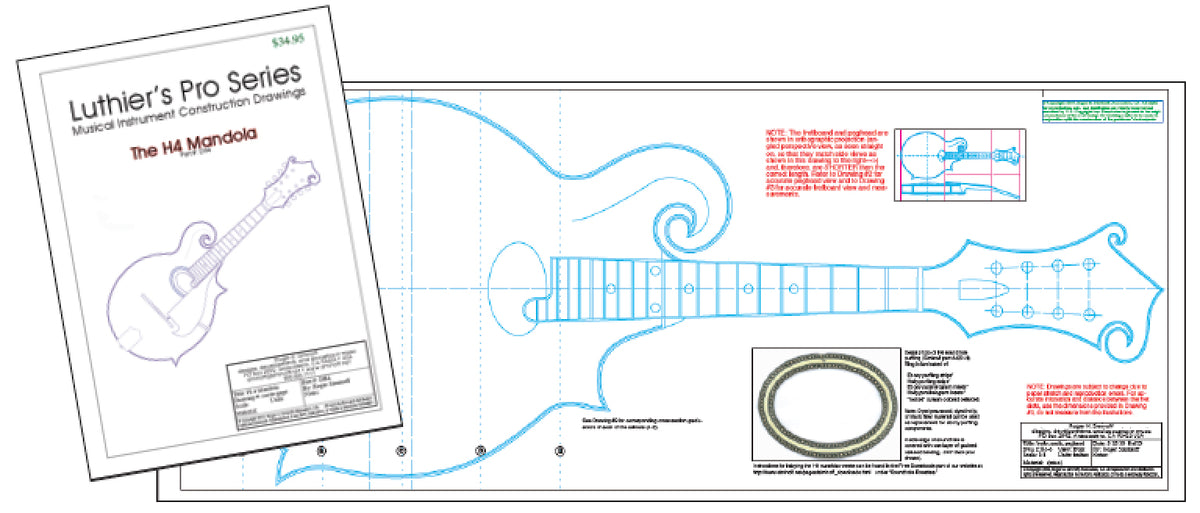 H4 Mandola Construction Drawings Blueprints 19 Drawings Full Size Siminoff Books