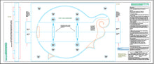 Load image into Gallery viewer, Fixture, pattern, and template drawings for constructing an F5 mandolin.