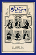 Load image into Gallery viewer, Gibson banjo catalog of mastertone banjos with ball bearing tone chambers
