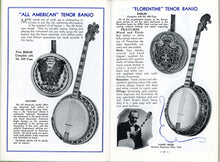 Load image into Gallery viewer, Early Gibson Catalog showing banjos, mandolins, guitars, and more.
