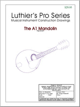 Load image into Gallery viewer, Gibson A1 mandolin drawings (blueprints) for constructing an oval soundhole mandolin with Ultimate Bluegrass Mandolin Construction Manual
