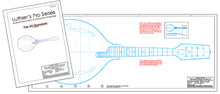 Load image into Gallery viewer, Gibson A5 mandolin drawings (blueprints) for constructing a Lloyd Loar f-hole A-style mandolin with references to  Ultimate Bluegrass Mandolin Construction Manual.
