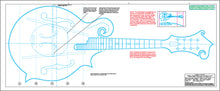 Load image into Gallery viewer, F5 mandolin blueprint drawings (included in Ultimate Bluegrass Mandolin Construction Manual)
