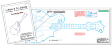 Load image into Gallery viewer, Gibson H5 mandola drawings (blueprints) for constructing an f-hole Lloyd Loar mandola with Ultimate Bluegrass Mandolin Construction Manual.
