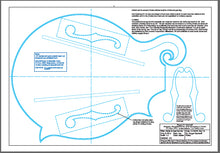 Load image into Gallery viewer, Mandolin construction manual includes full size drawings for building a Gibson style f-hole mandolin designed by Lloyd Loar.
